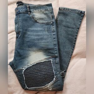 Waimea Blue Distressed Mens Jeans Size 40